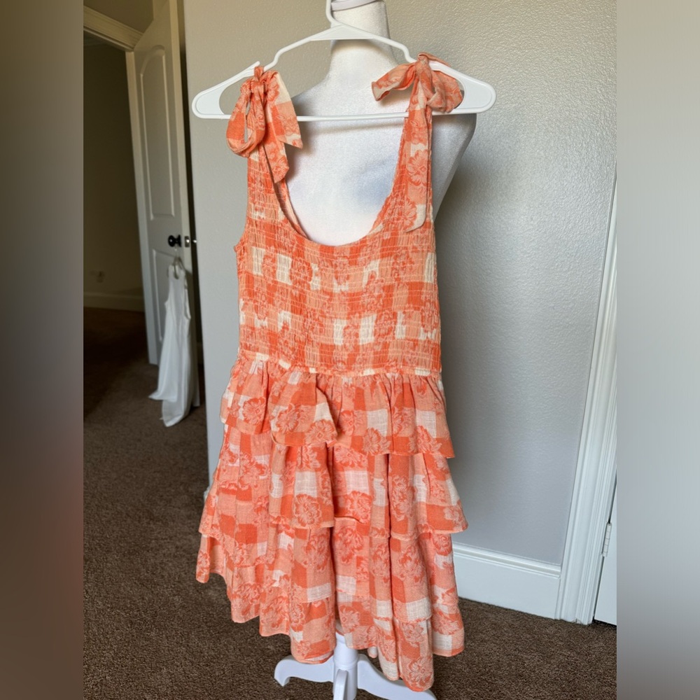 Orange mini dress